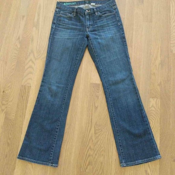 J.Crew Womens Boot Cut Jeans Blue Stretch Whiskered Pockets Denim 28 - Picture 1 of 9